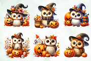 Halloween Fall Cute Owl Sublimation, an Illustration by Creative Art (Thumbnail 2 of 4)