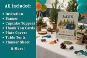 Camping Birthday Party Bundle, a Print Template by Sunny Jar Designs (Thumbnail 3 of 3)