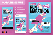 Marathon Run Flyer Set, a Flyer Template by Annora Studio (Thumbnail 1 of 6)