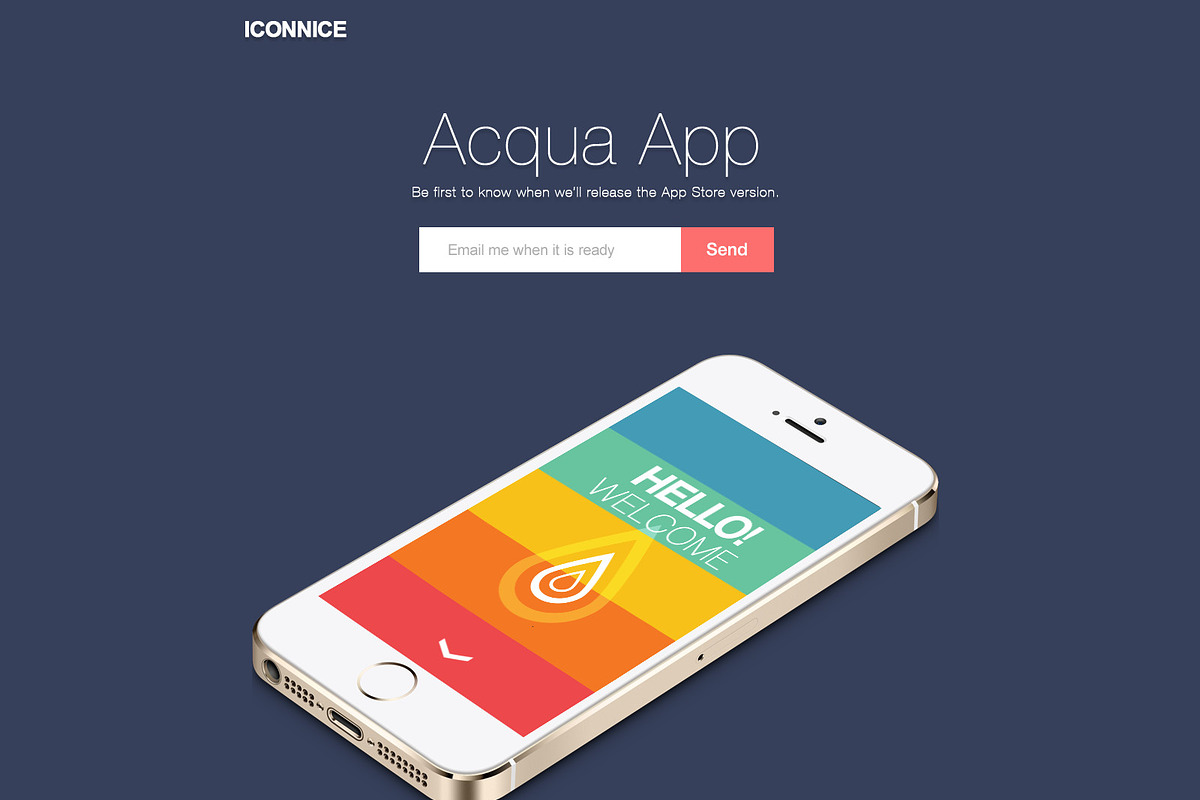 Acqua App subscribe, an App Template by iconnice (Photo 2 of 3)