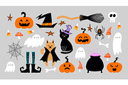 Cute Halloween illustration set, a Seasonal Illustration by sceptical cactus (Thumbnail 1 of 3)