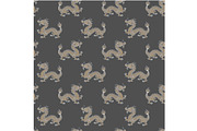 Gold Dragon on Grey Seamless Pattern, a Pattern Graphic by Sharon Schwalbe (Thumbnail 6 of 7)