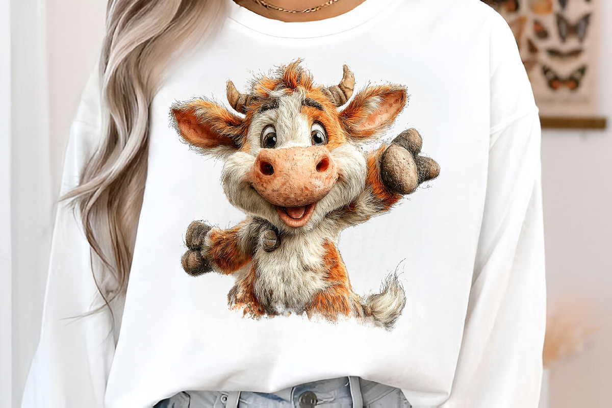 Whimsical easter highland cow clipar, an Illustration by SinaCreation (Photo 6 of 11)