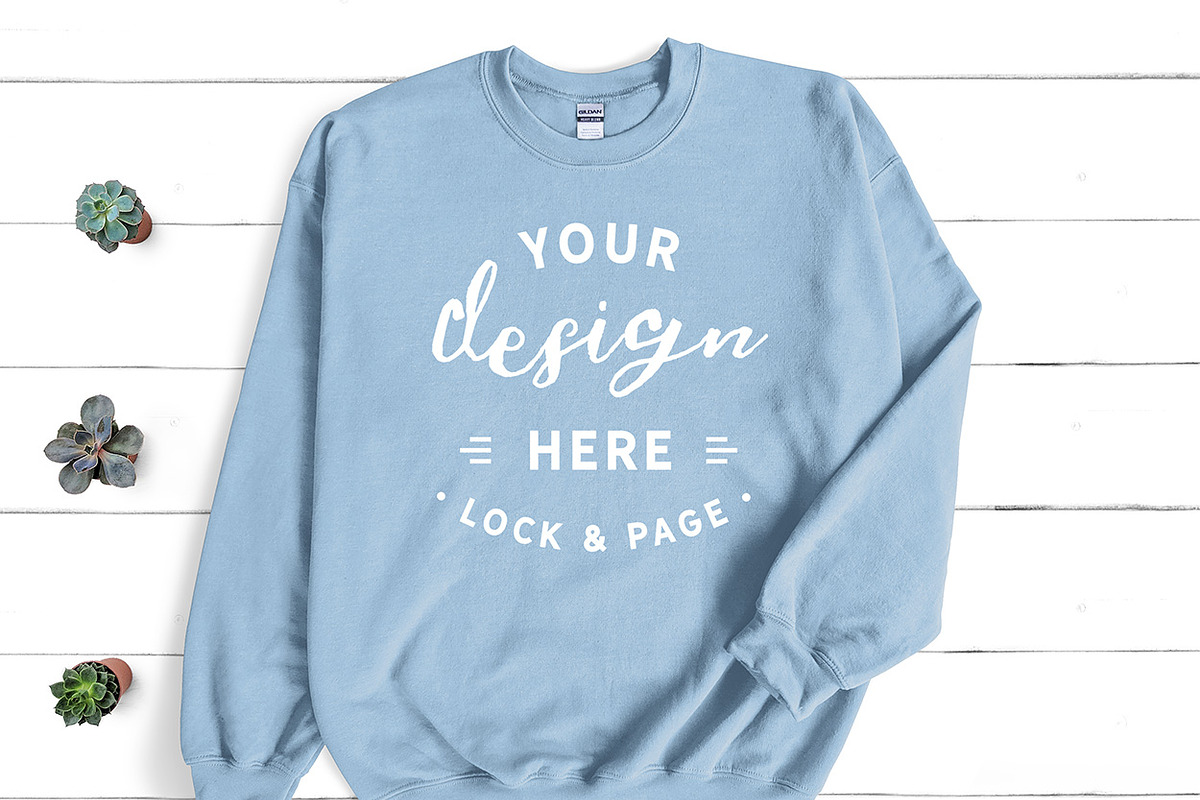 Gildan 18000 Sweatshirt Mega Bundle, a Hoody Mockup by lock and page (Photo 5 of 7)