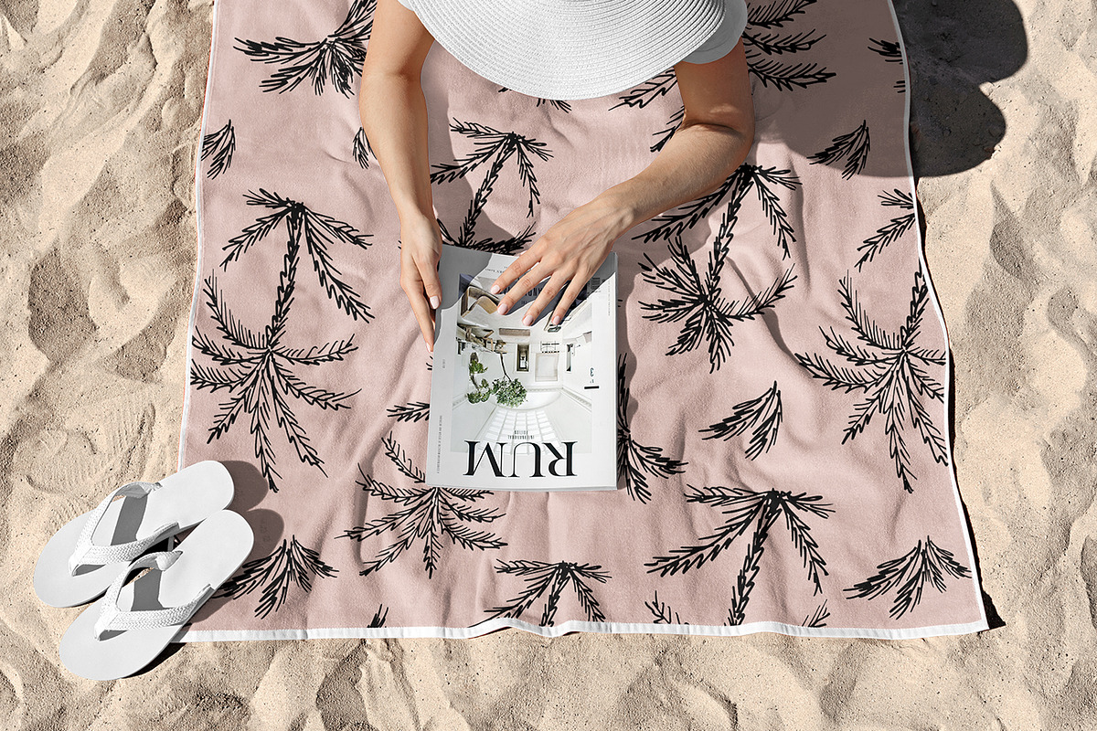 Summer Palm Sketch, a Wallpaper Graphic by MalyskaStudio (Photo 12 of 12)