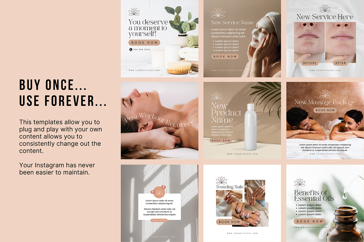 Spa Beauty Salon Social Media, a Social Media Template by Sincerely Media (Photo 5 of 9)
