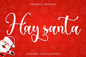 Hay Santa - Modern Calligraphy