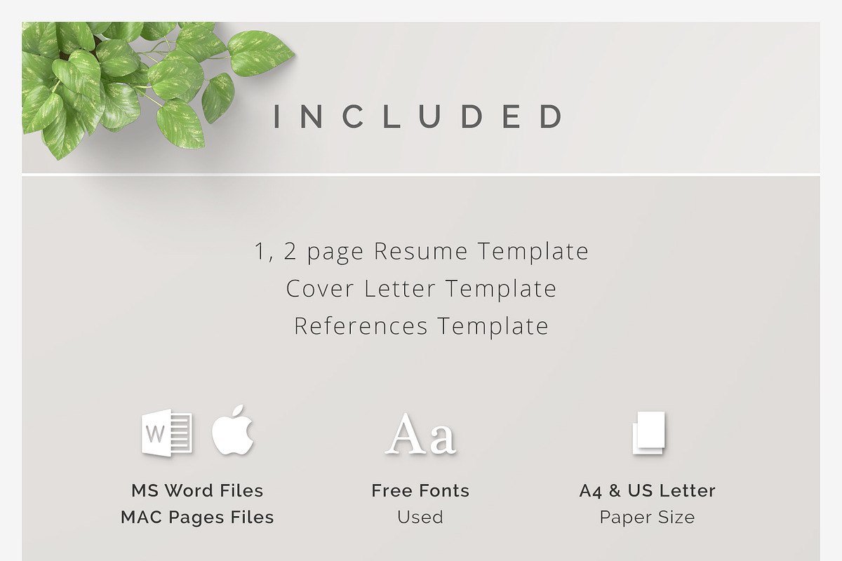 Modern 2 Page Resume Template, a Resume Template by DemeDesign (Photo 5 of 5)