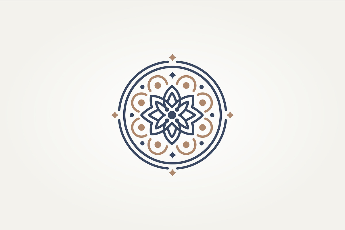 simple mandala line art icon logo, a Branding & Logo Template by Blazybone (Photo 2 of 2)