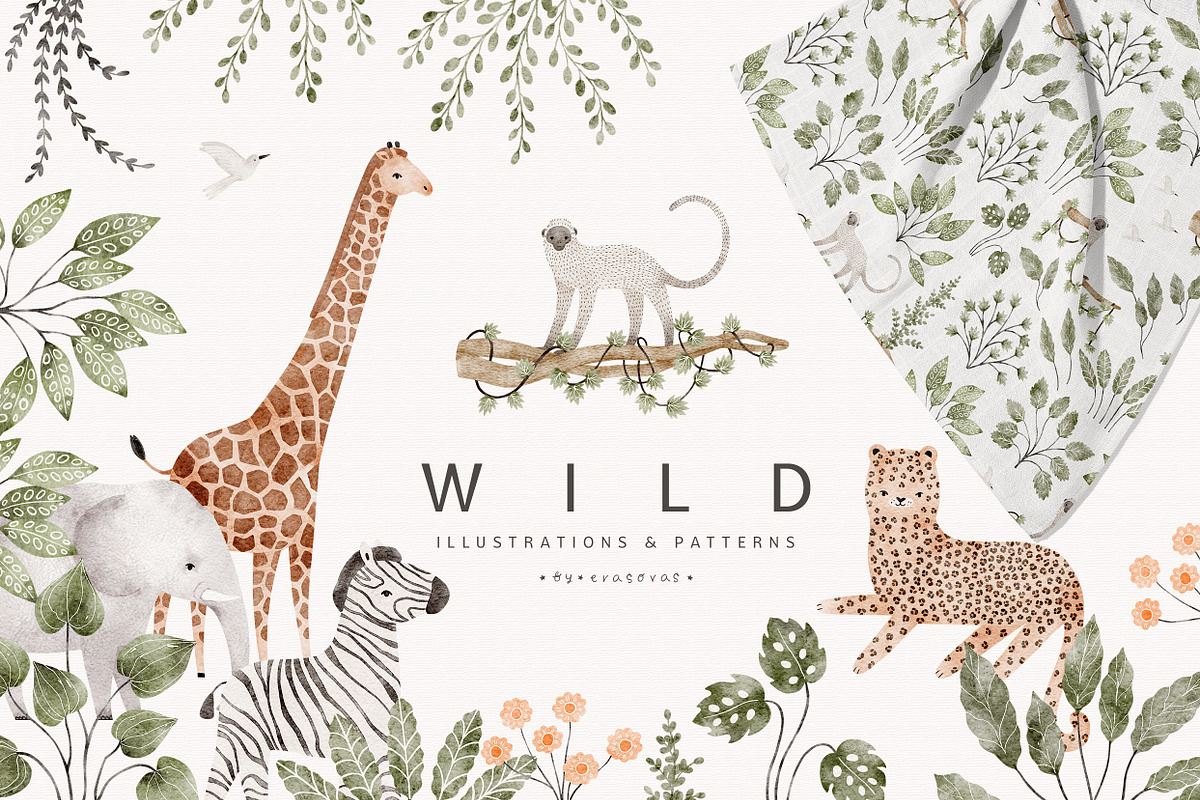 WILD illustrations&patterns, an Animal Illustration by erasovas (Photo 1 of 10)