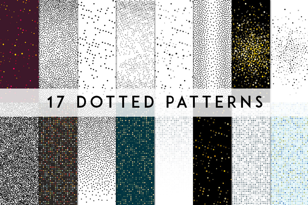 17 Dotted Patterns, a Pattern Graphic by Greeek