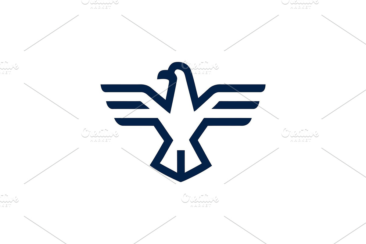 Stylized eagle emblem symbol