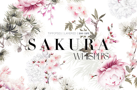 Sakura Whispers, Elegant Luxury!, a Pattern Graphic by TSTUDIO