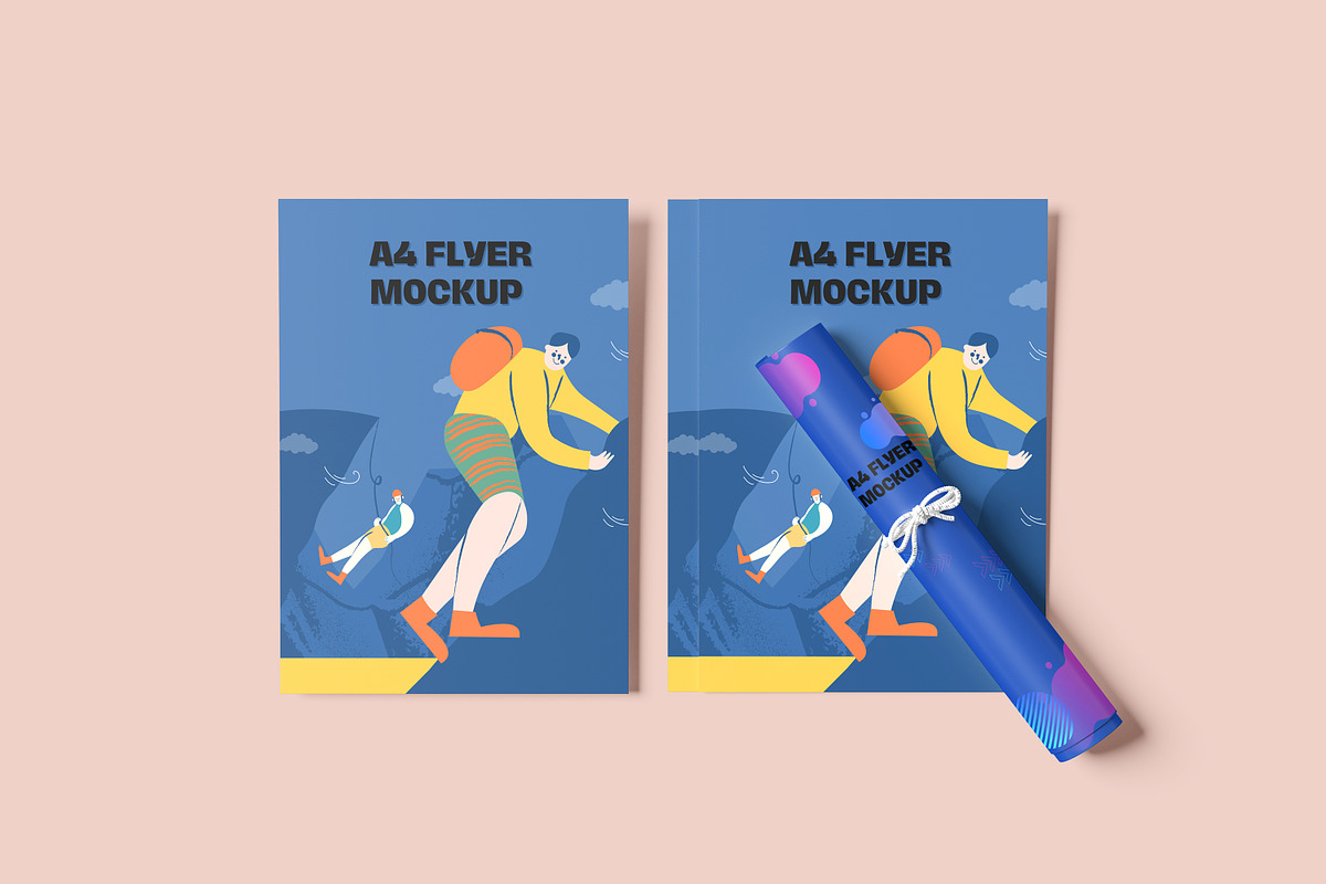 A4 FLYER MOCKUP, a Print Template by safrizalstudio (Photo 6 of 7)