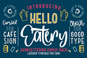 Hello Eatery - Handlettering Pack, a Font by Garisman Std (Thumbnail 1 of 9)