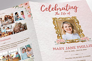Floral Tabloid Funeral Program, a Brochure Template by Four C Graphic (Thumbnail 9 of 10)