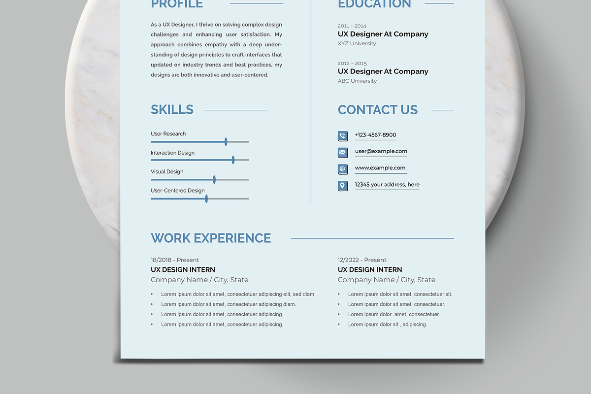 Resume Design Layout, a Resume Template by MightyDesign (Photo 5 of 8)