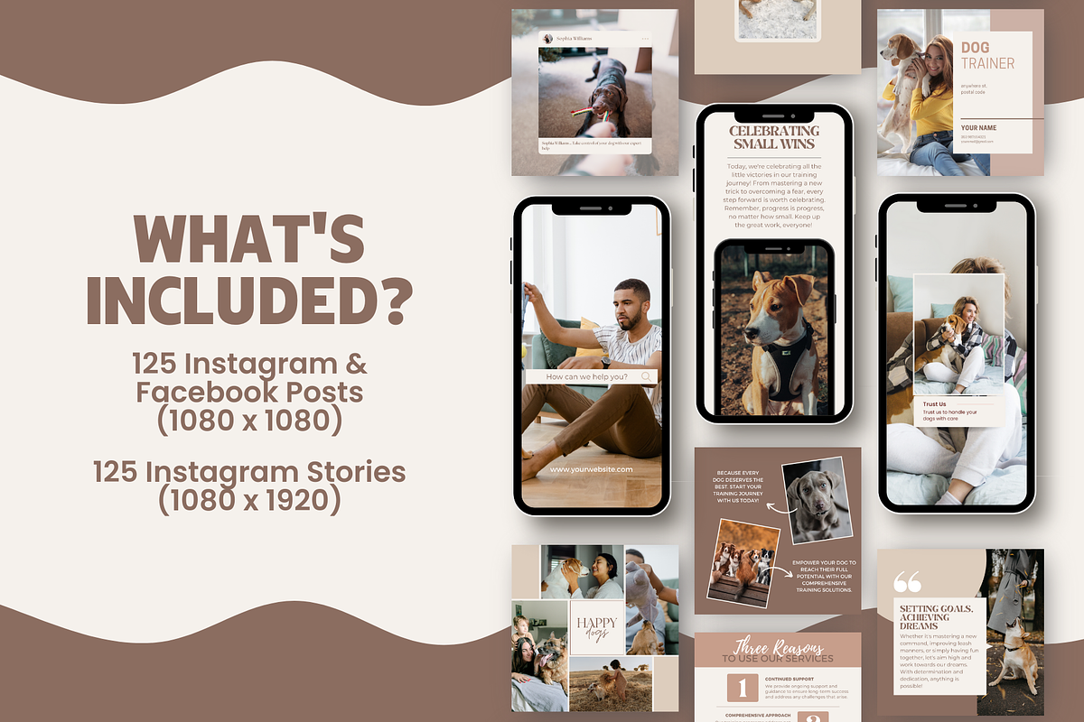 Dog Training Instagram Templates, a Social Media Template by EliteMatidi (Photo 3 of 8)
