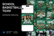 Basketball Team Instagram Templates, a Social Media Template by Bornx Design (Thumbnail 1 of 6)