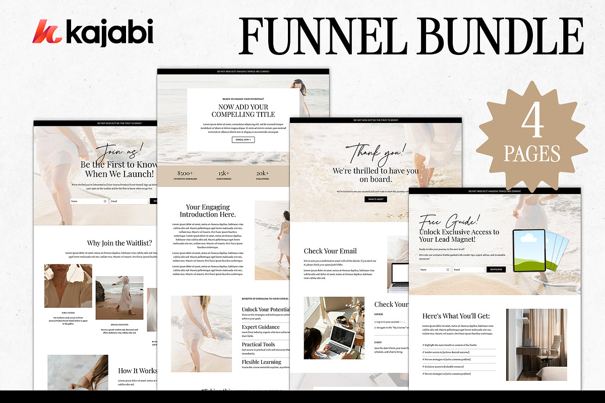 Kajabi Sales Funnel Templates, a Landing Page Template by Altenne | Kajabi Designer (Photo 1 of 10)
