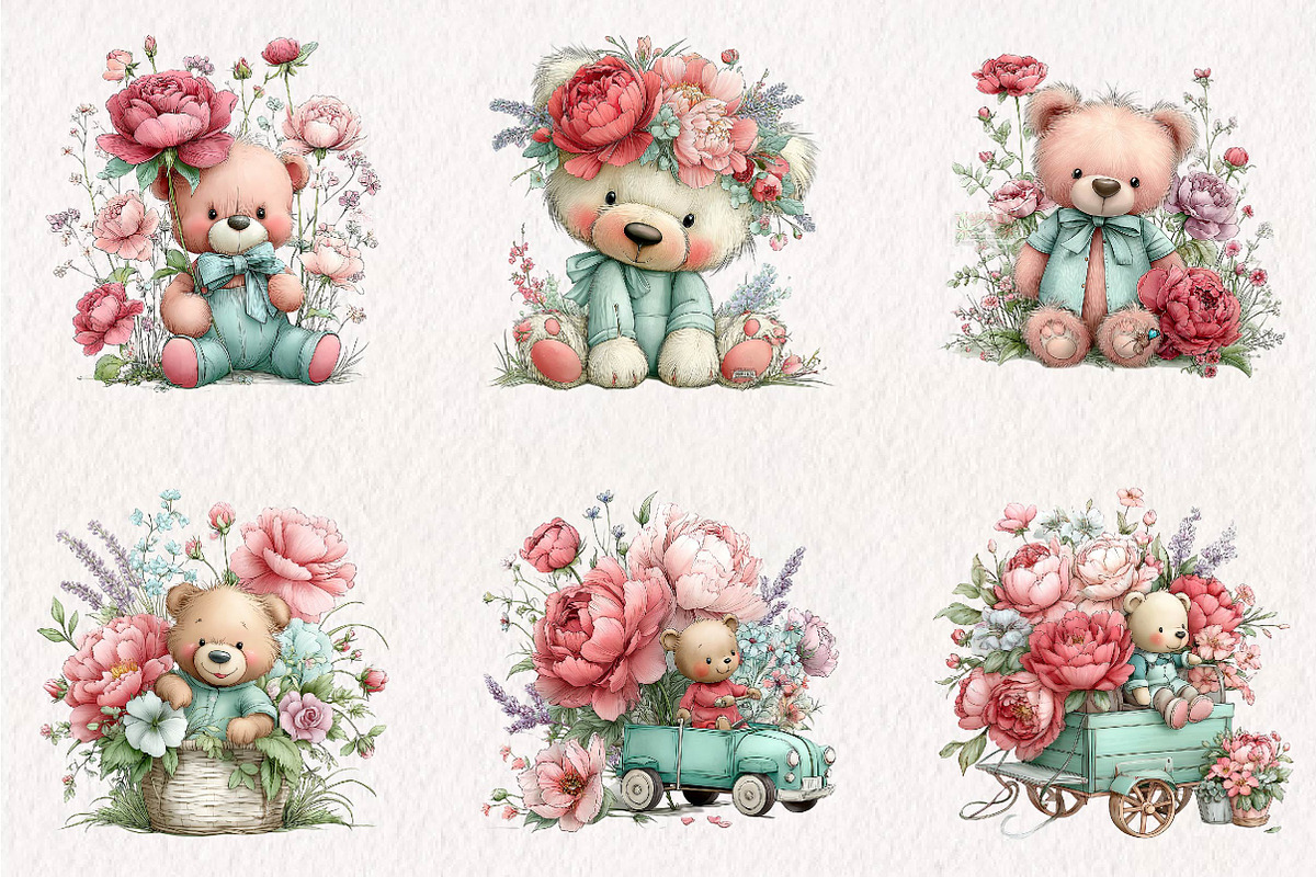Baby in Bloom Clipart, a Seasonal Illustration by CreationArt (Photo 4 of 7)