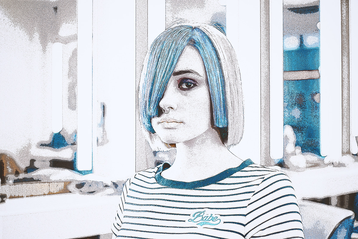 Abstract Portrait Photo Effect, an Action Add-On by The_DrX (Photo 5 of 8)
