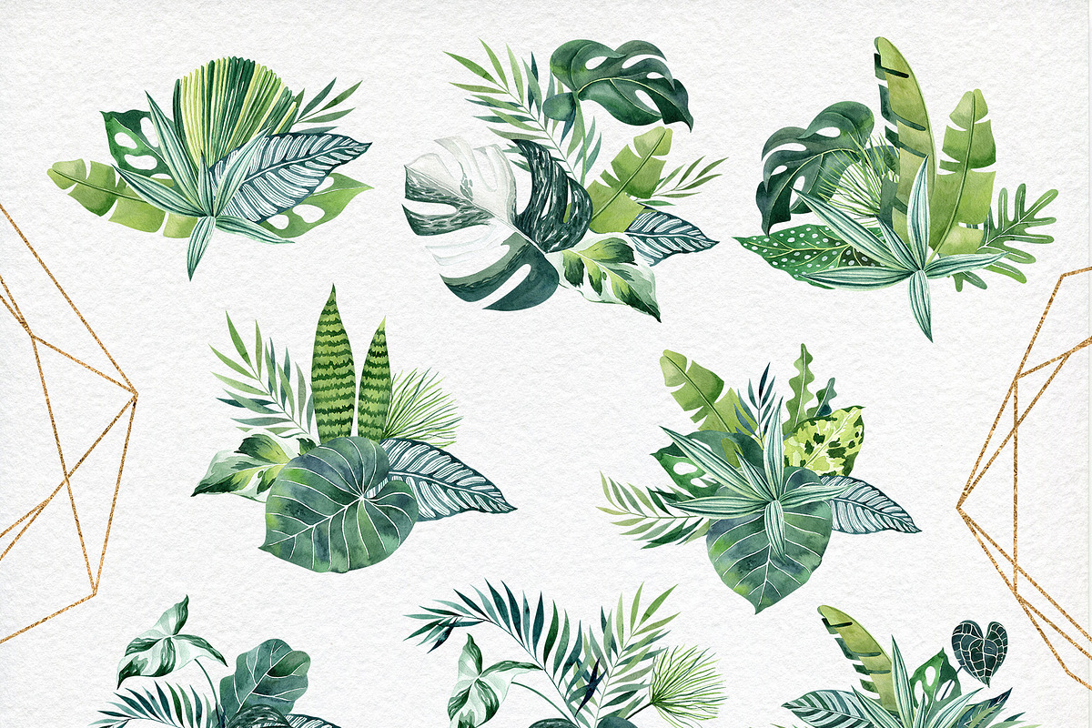 Paint In Green Watercolor Collection, a Texture Illustration by Natalia Fedorova (Photo 12 of 14)