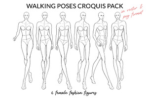 Walking Poses Croquis Pack