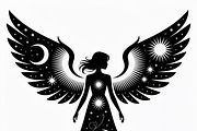 starry angel wings silhouette, an Illustration by Amazin_art (Thumbnail 21 of 21)