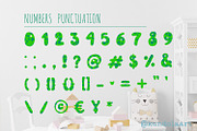 Dino green Font. Color cute dinosaur, a Font by KundolaArt (Thumbnail 3 of 12)