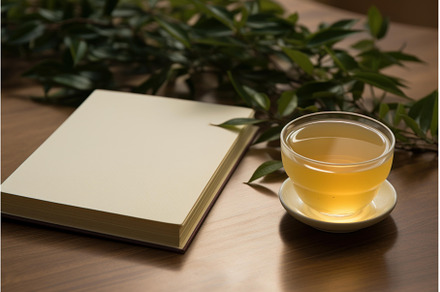 Structured Book tea composition home, a School & Education Photo by Ylivdesign