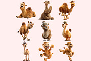 Funny Camel Clipart PNG Bundle, a Graphic by M9 Design (Thumbnail 2 of 10)