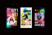 White Black Fashion Instagram Set, a Social Media Template by graphicook (Thumbnail 3 of 3)