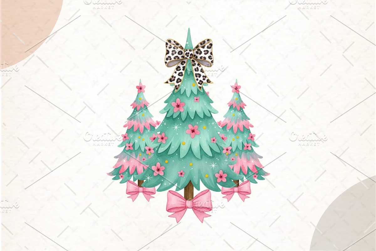 Christmas Coquette Sublimation Png, an Illustration by Watercolor design (Photo 1 of 5)