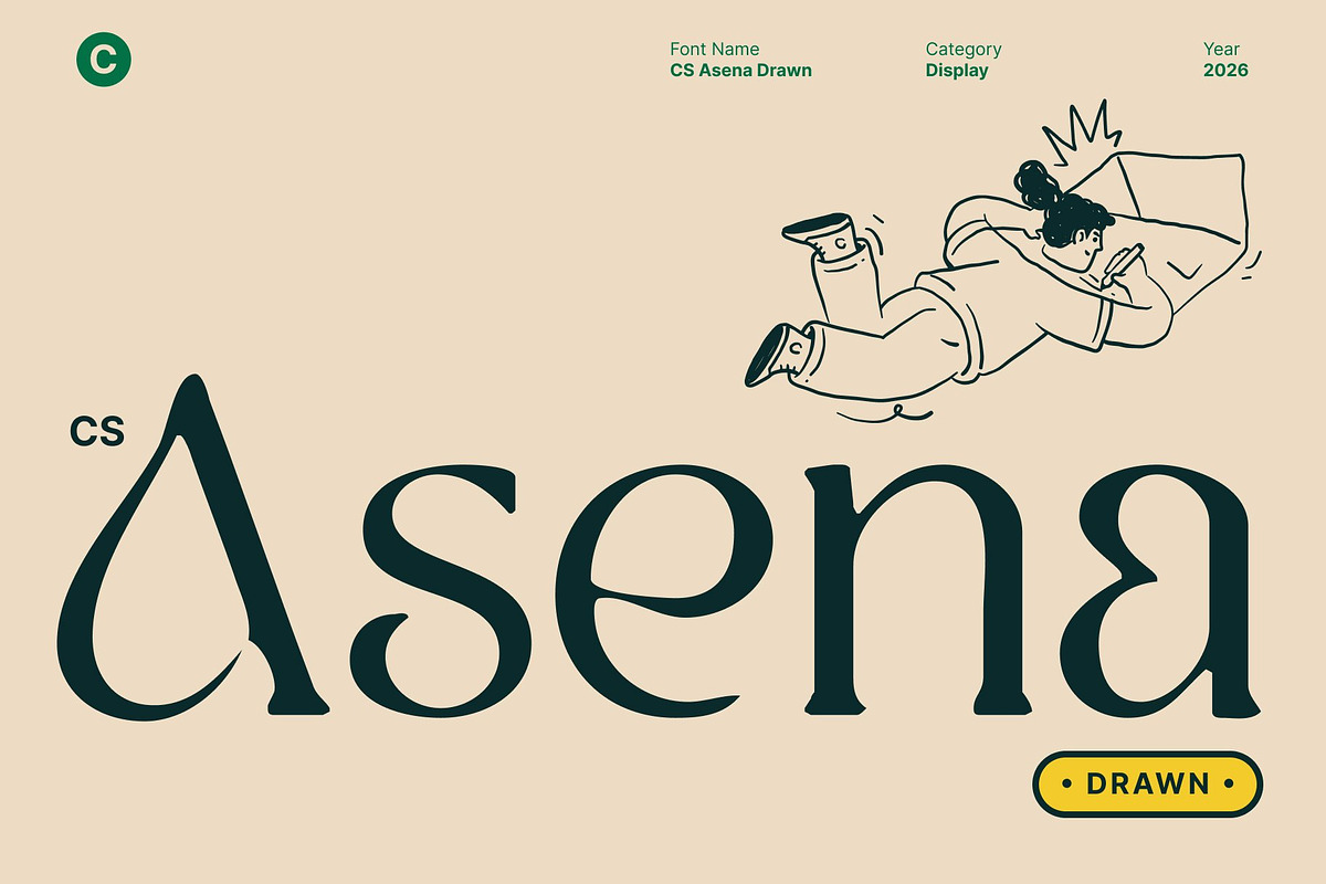 CS Asena Drawn, a Serif Font by Craft Supply Co. (Photo 1 of 8)