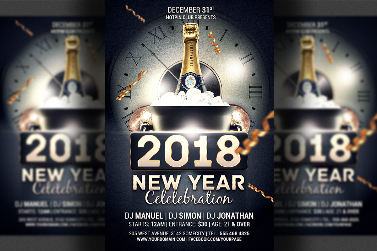 New Year Celebration Flyer Template, a Flyer Template by Hotpin