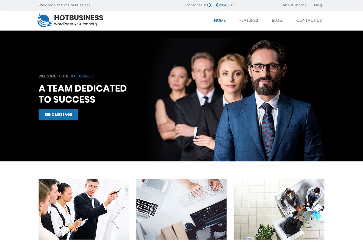 Hot Business, a WordPress Template by hot-themes (Photo 1 of 6)