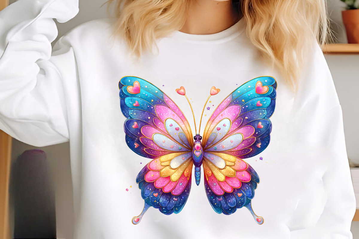 Glitter butterfly sublimation clipar, an Illustration by SinaCreation (Photo 5 of 8)