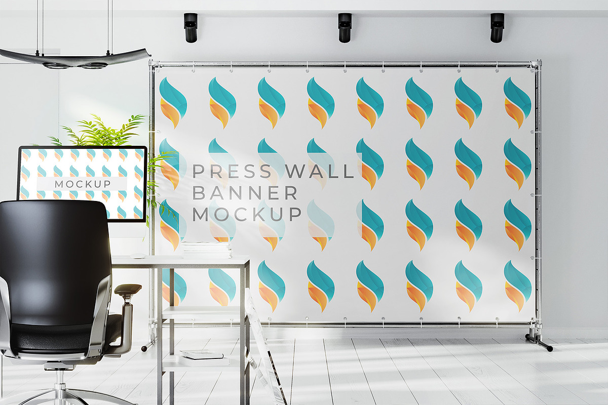 Press Wall Banner Mockup, an Advertising Mockup by My Mockup (Photo 2 of 3)