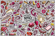 Nail Studio Cartoon Objects Set, a Decorative Illustration by BALABOLKA (Thumbnail 1 of 3)