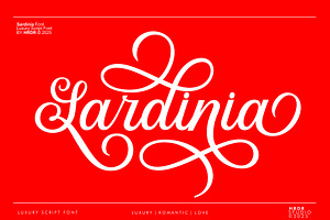 Sardinia, a Script Font by HRDR
