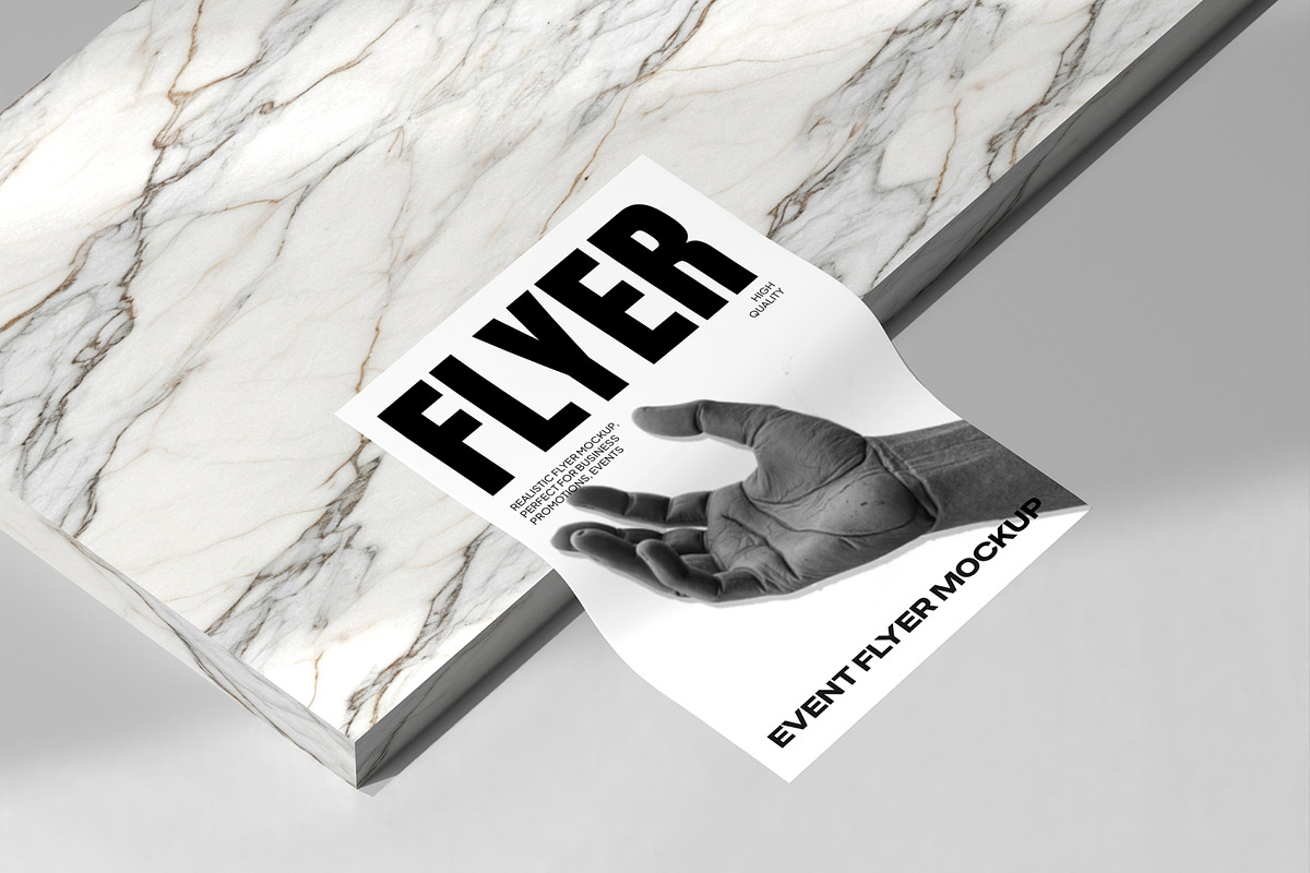 Flyer Mockup, an Advertising Mockup by Unerispace (Photo 2 of 5)