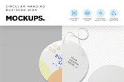 Round Door Sign Mockups, an Advertising Mockup by megostudi0 (Thumbnail 6 of 7)
