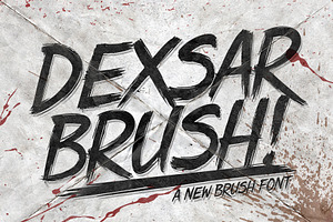 Dexsar Brush - Textured Brush Font