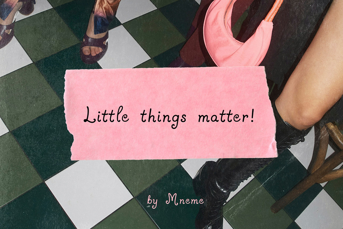 Sixteen Things: Handwritten Font, a Script Font by Mneme (Photo 2 of 8)