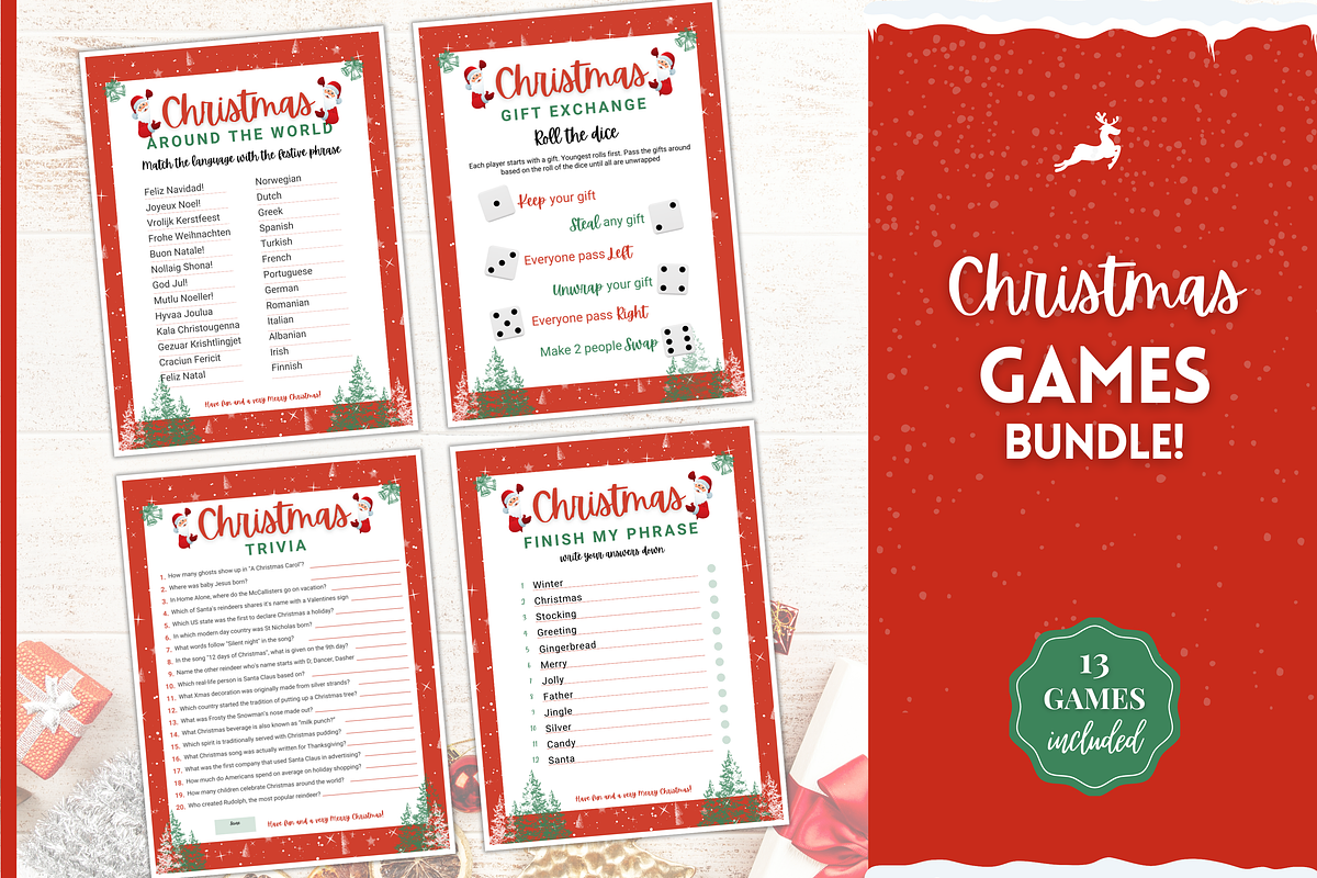 Christmas Games BUNDLE - 13 games!, a Templates & Theme by Templatables (Photo 3 of 9)