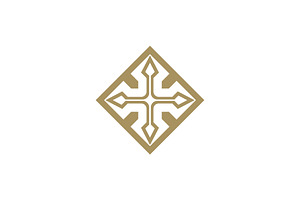 elegant cross spear star logo, a Branding & Logo Template by Rasagama Studio
