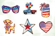 Patriotic Stars & Stripes Sublimatio, an Illustration by CreationArt (Thumbnail 3 of 5)