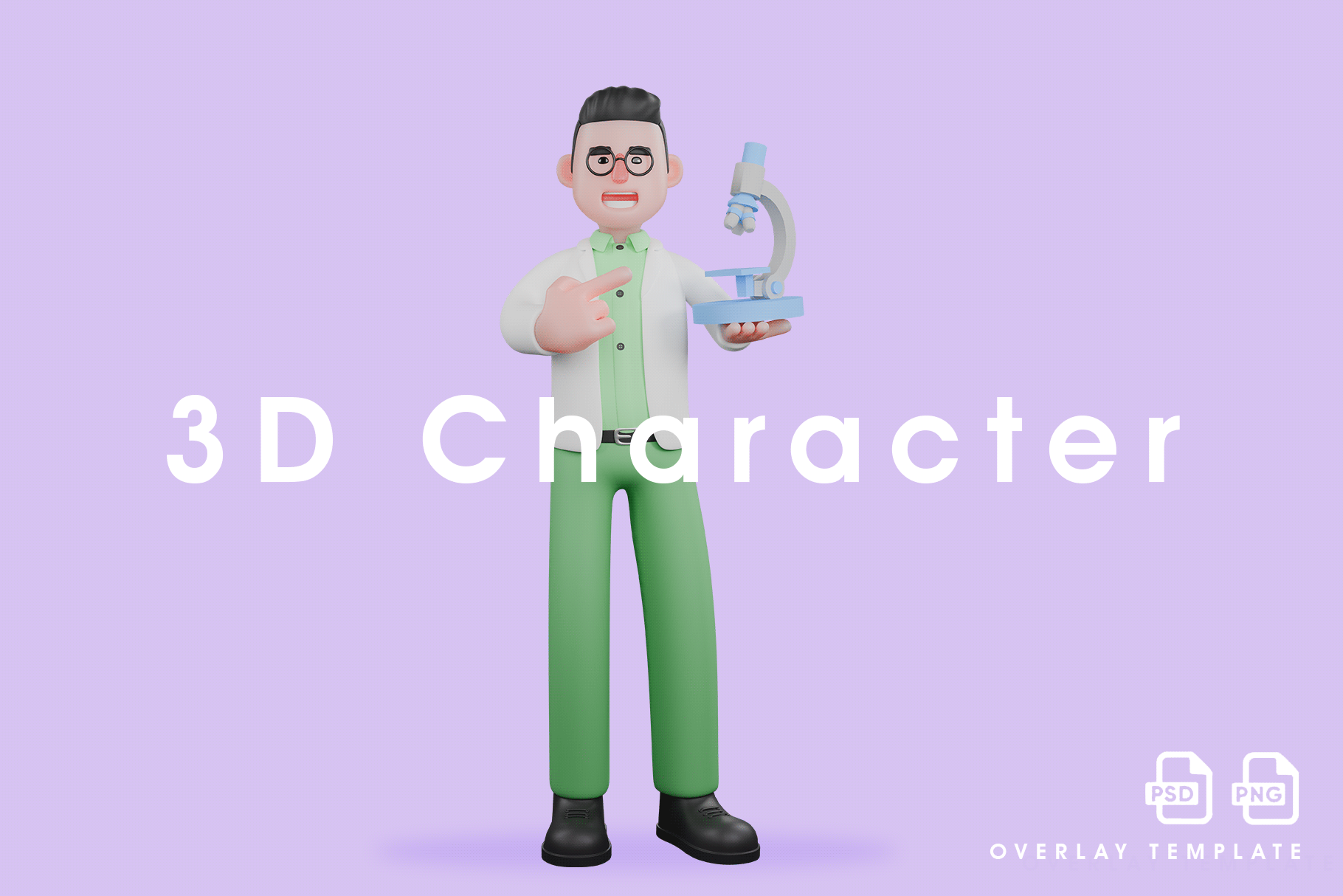 biologist stand hold a microscope, a Person Illustration by ...