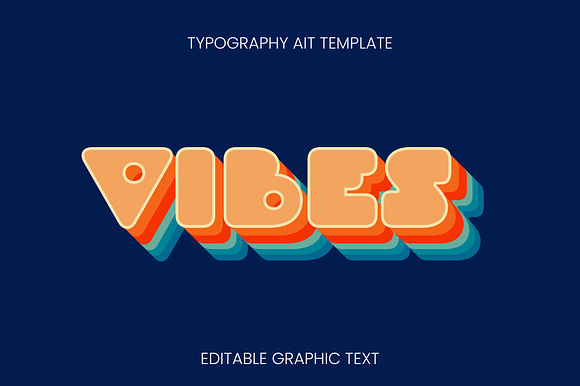 Stacked Retro Text Effect preview 4